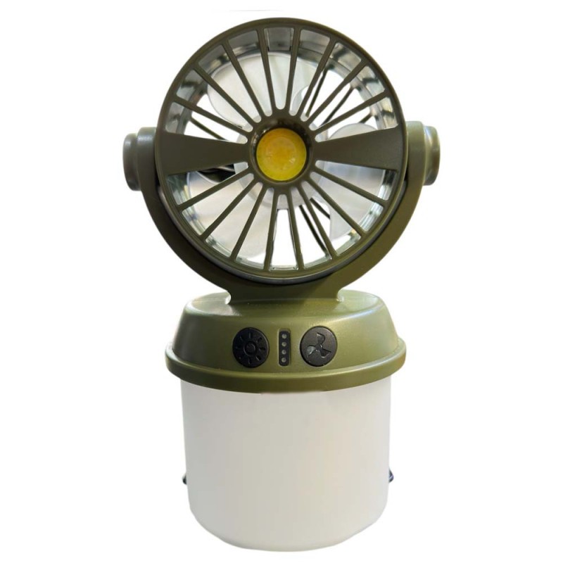 پنکه کمپینگ و چراغ COB خورشیدی(سولار)  مدل ch-F804