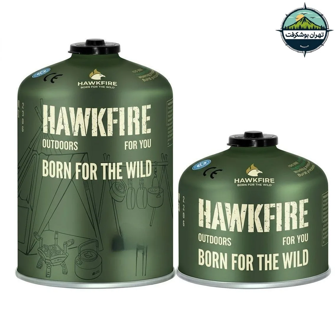 کپسول گاز کوهنوردی ۴۵۰ گرمی HAWKFIRE