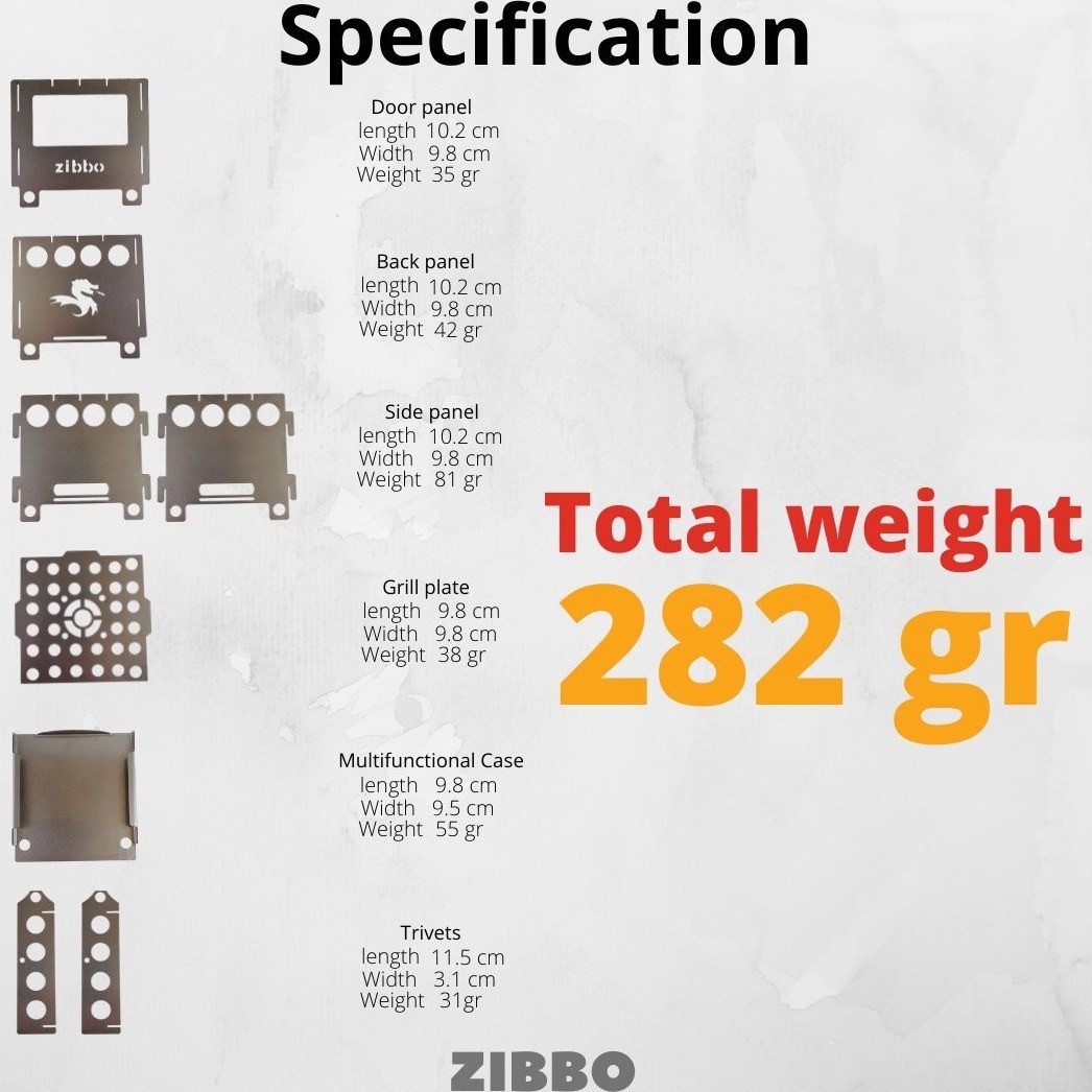 فایرباکس جیبی کمپینگ زیبو مدل  X1 استیل