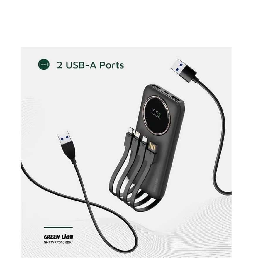 پاور بانک گرین مدل Power Pulse ظرفیت ۱۰ هزار میلی آمپر ساعت