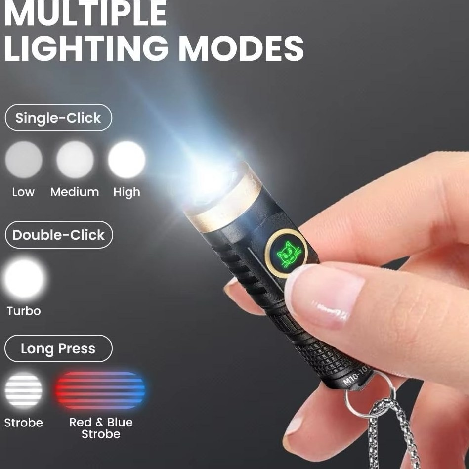 چراغ قوه کوچک TG3 یمائو Yemao YM-M10 گردنی با قابلیت 3 سایز