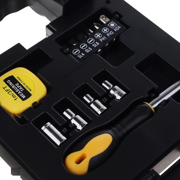 چراغ قوه و جعبه ابزار چندکاره با شارژر خورشیدی مدل C-7739