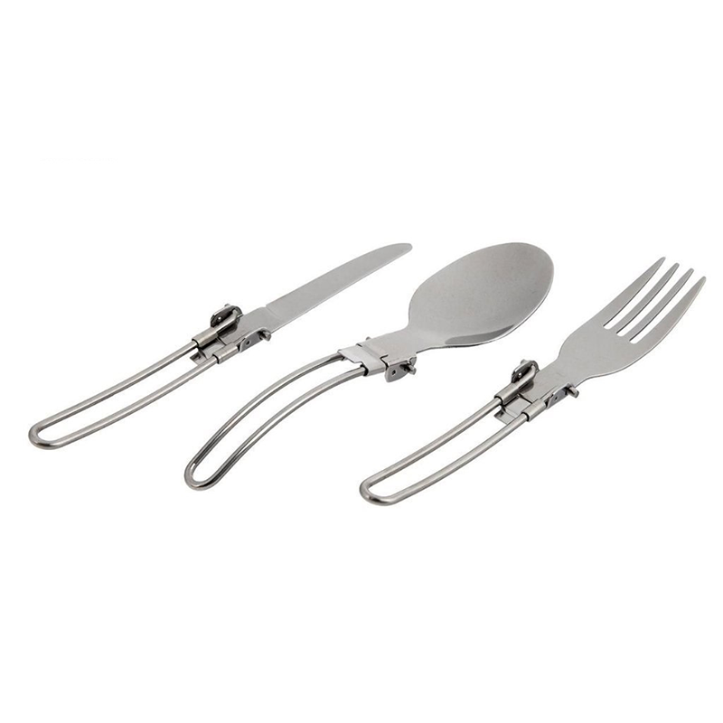 ست قاشق، چنگال و کارد تاشو استیل