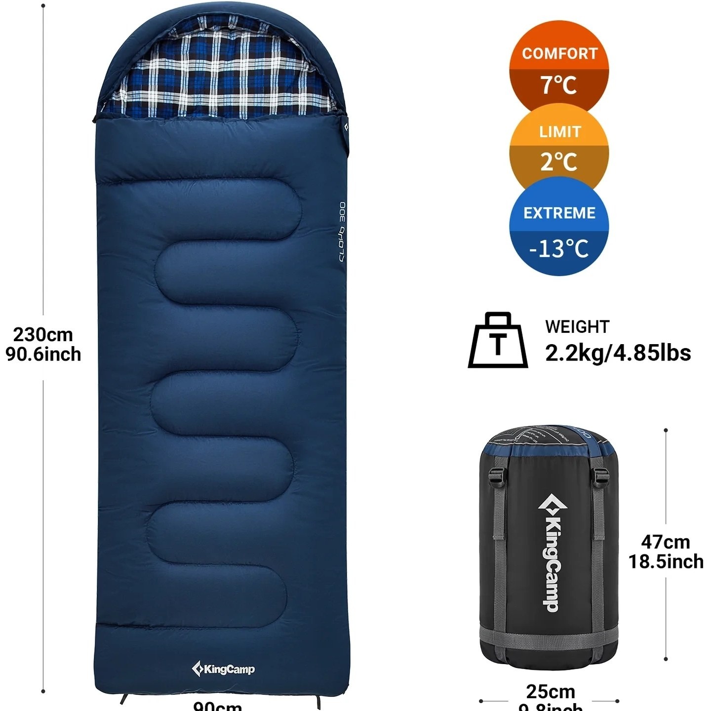 کیسه خواب کمپینگ کینگ کمپ مدل Cloud 300