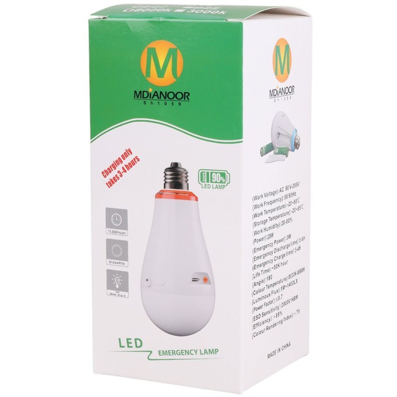 لامپ شارژی 20 وات مدیانور SH1059