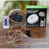 ریسه 8 متری ریموت دار با پنل خورشیدی همراه با نور RGB